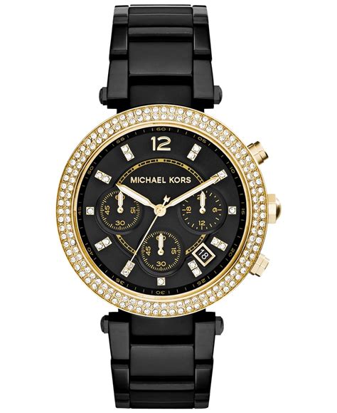 michael kors black sports watch|Michael Kors watches ladies black.